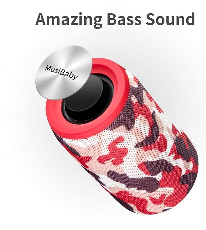 MusiBaby Bluetooth Speaker Wireless Portable, IPX5 Waterproof Bluetooth Speakers - Image 4