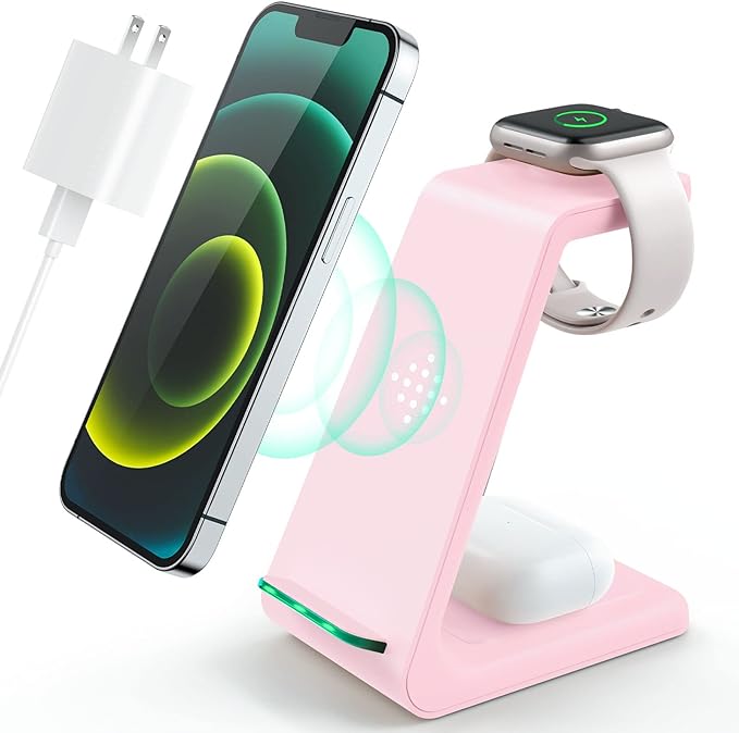 3 in 1 Wireless Charging Station, 2025 Upgraded Fast Desk Charger Station by LABJOB