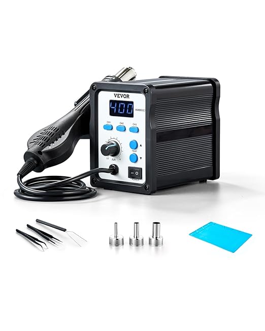 VEVOR Hot Air Rework Station, 700W Digital Display SMD Rework Station, by VEVOR