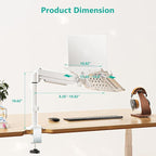 WALI Laptop Tray Desk Mount, Laptop Arm Mount Fits 10-15.6 Inch Notebook - Image 3