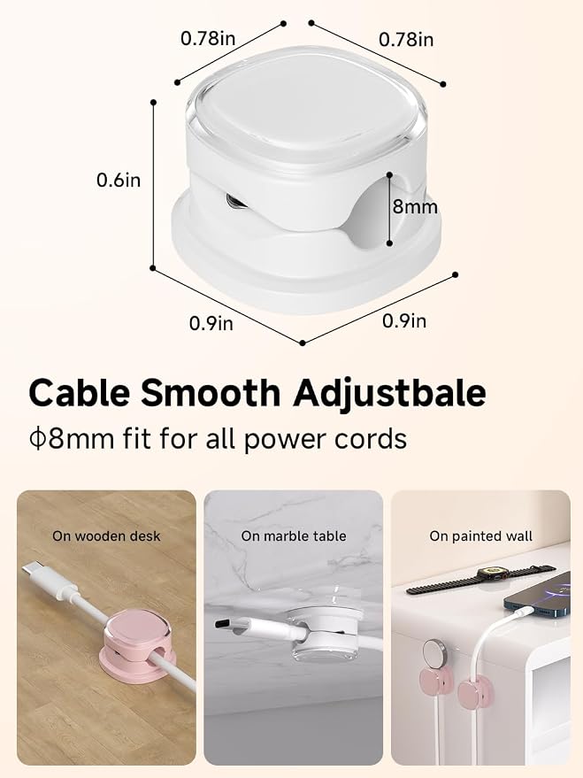 Magnetic Cable Clips, Adjustable Cord Holder Management, Adhesive Wire Keeper - Image 3