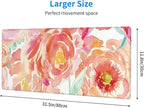 Pink Flower Large Mouse Pad Extended Gaming Mousepad 31.5 x 11.8 Inch - Image 2