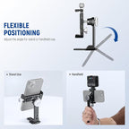 NEEWER Smartphone Tripod Mount Aluminum Alloy, 360° Rotatable Phone Stand - Image 5