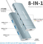 USB C to USB C Hub 10Gbps, 3 USB 3.2 Gen 2 Ports, 4K@60Hz HDMI, 100W PD - Image 2