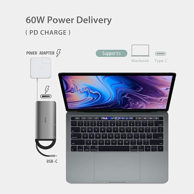 Opro9 8-in-1 USB-C Hub with 3 USB 3.0 Ports, Dual Monitor Laptop Docking Station - Image 5