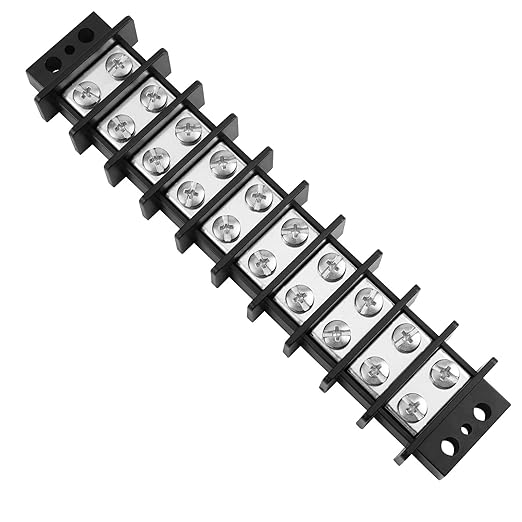 GLOSO TBE Double Row Stainless Terminal Blocks, Marine Grade, 4-14 AWG Cu by GLOSO