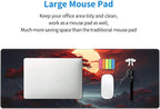 Darkness Red Moon Desk Mat Japanese Mouse Pad, Large Japanese Desk Mat - Image 5