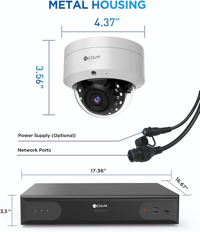 4COVR PoE 64 Channel Security Camera System, Human Vehicle Detection, 8MP NVR - Image 9