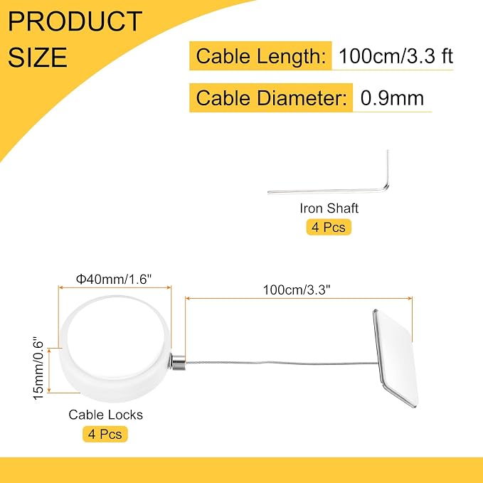 MECCANIXITY 3.3ft Retractable Cable Lock - Image 2