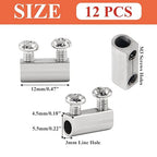 Biaungdo 12 Pcs Stainless Steel Wire Rope Cable Clamp, Adjustable New Upgrade - Image 2