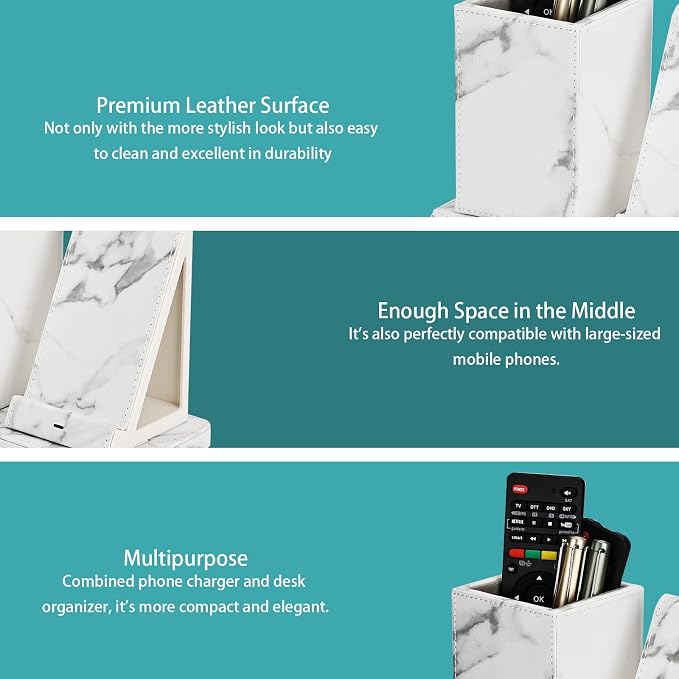 Wireless Charger with Desk Organizer, Wireless Charging Station - Image 7