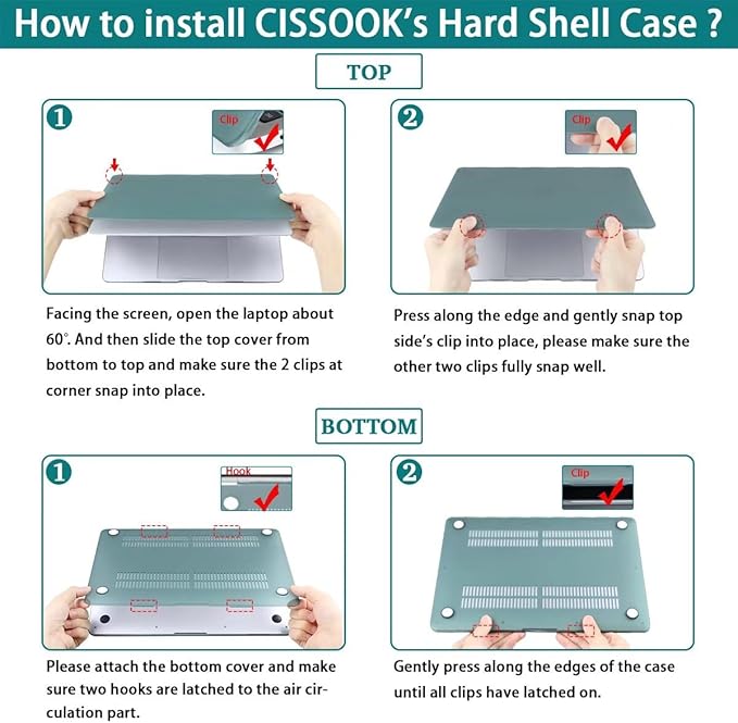 CISSOOK Compatible with MacBook Pro 13 inch 2025-2016 Release M2 M1 Chip A2338 - Image 8