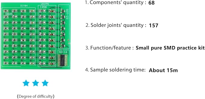 Soldering Practice Kit DIY 0805 Small SMD Circuit Kit Learn Soldering Kit - Image 2