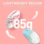 DAREU Sakura Pink Wireless Gaming Mouse - Image 2