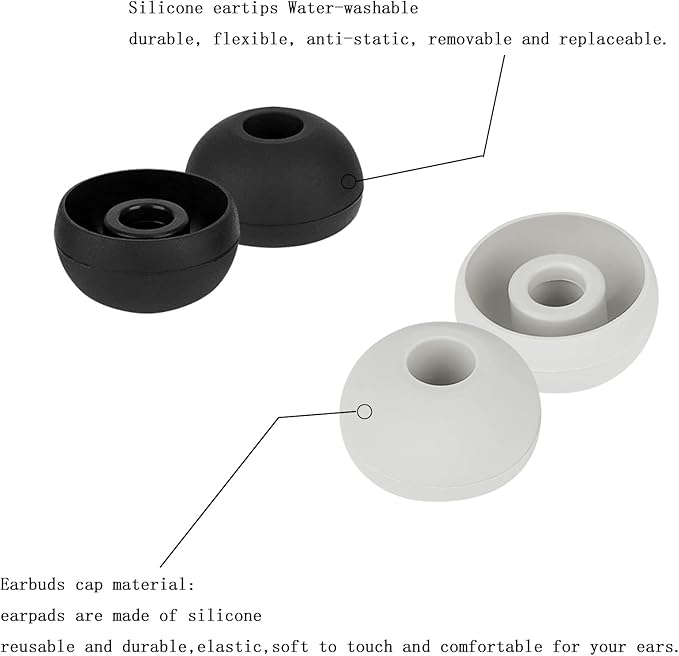 8 Pairs Replacement Earbud Tips Earbud Covers Silicone Tips Compatible - Image 6
