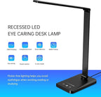 Ambertronix LED Desk Lamp with USB Charging Port, Dimmable Eye-Caring Reading - Image 5