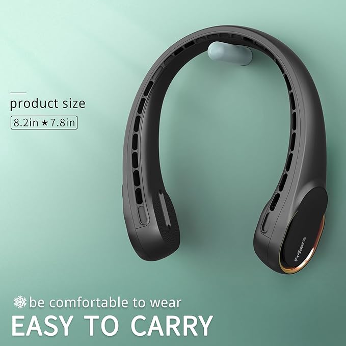 FrSara Neck Fan, Portable Personal Fan Strong Wind, Air Volume, 360° Cooling - Image 6