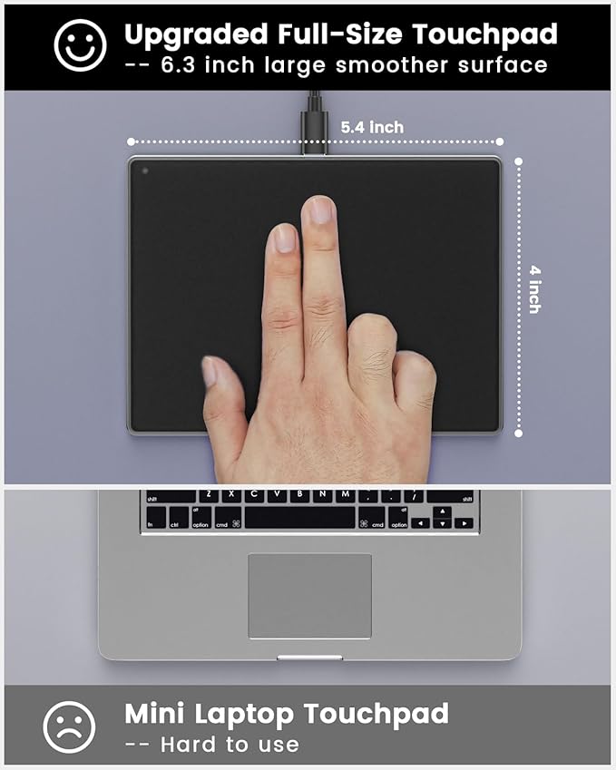 seenda Trackpad, Upgrade Smooth Glass Surface - Image 5