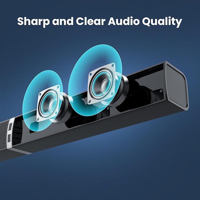 MZEIBO Sound Bar for Smart TV，80W Detachable Bluetooth Soundbar - Image 3