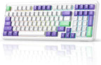 TECKNET Mechanical Keyboard, Tri-Mode BT5.0/2.4GHz/USB-C Hot Swappable Creamy by Tecknet