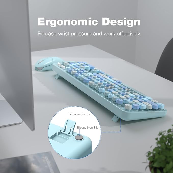 KNOWSQT Wireless Keyboard and Mouse Combo, USB Receiver Plug and Play, - Image 6