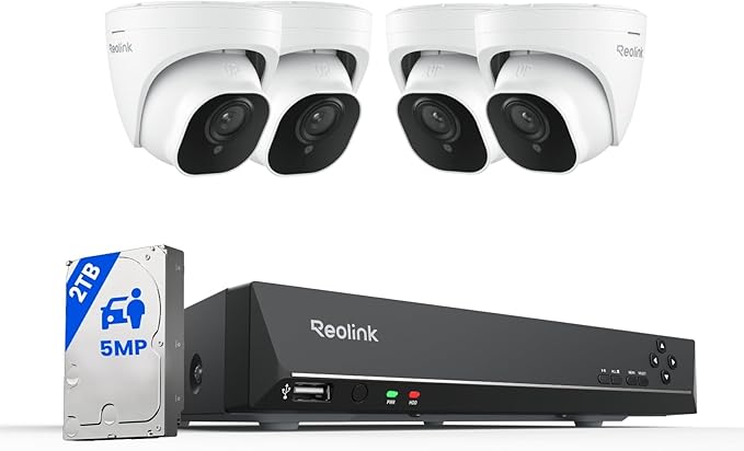 REOLINK Smart 5MP 8CH Home Security Camera System, 4K 8CH NVR by REOLINK