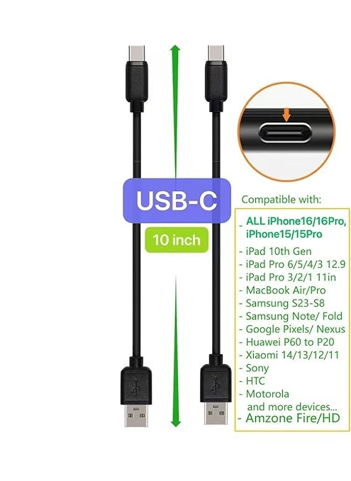 10-Pack Multi Short USB Cables & TypeC-C Cables - Image 4