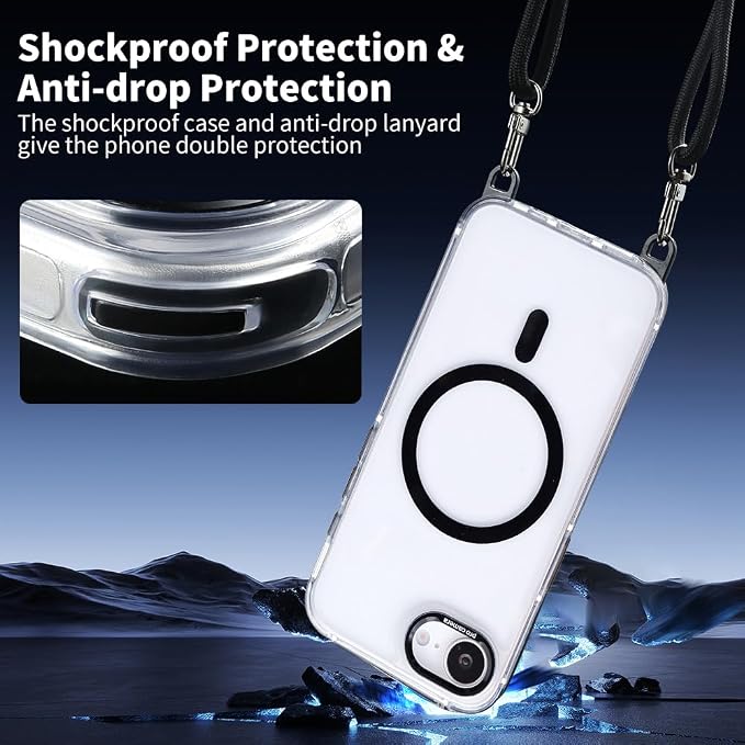 for iPhone 16e Case with Adjustable Phone Lanyard Strap, Compatible with MagSafe - Image 5