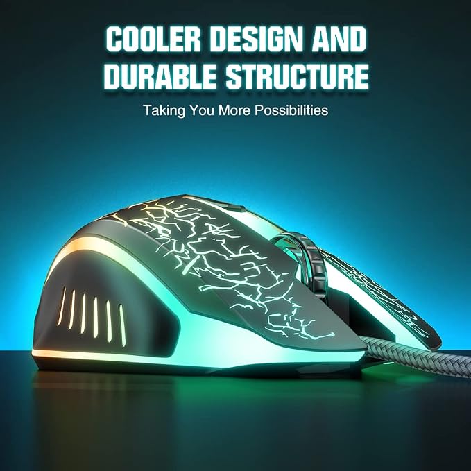 BENGOO Gaming Mouse Wired, Ergonomic Gamer Laptop PC Optical Computer Mice - Image 8