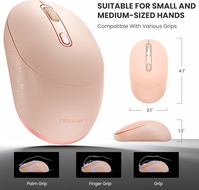 TECKNET Bluetooth Wireless Mouse, Compact & Portable, Silent Click, Ergonomic - Image 7