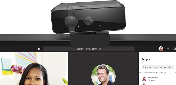 Lenovo HD 1080p Webcam- Black w/ 95° Wide Angle, 360° Rotation Pan & Tilt - Image 6