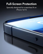 ESR 3 Pack for iPhone 16 /iPhone 15 Screen Protector, Full Coverage Tempered - Image 5