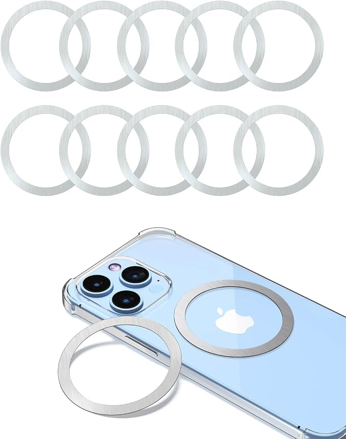 Metal Ring 10PCS, Ultra-Thin for MagSafe Sticker, Magnetic Adapter, Phone by KALAPOP