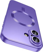 Magnetic for iPhone 16 Plus Case Slim Soft Silicone Bumper Shockproof Metallic by LEKEVO