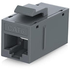 Everest Cat6 RJ45 Keystone Coupler in Gray by EverestMediaSolutions