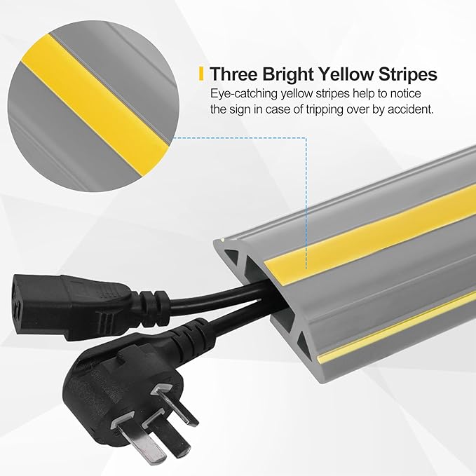 Floor Cord Cover 10Ft Heavy Duty PVC Floor Cable Protector Electric Cord Hider - Image 5