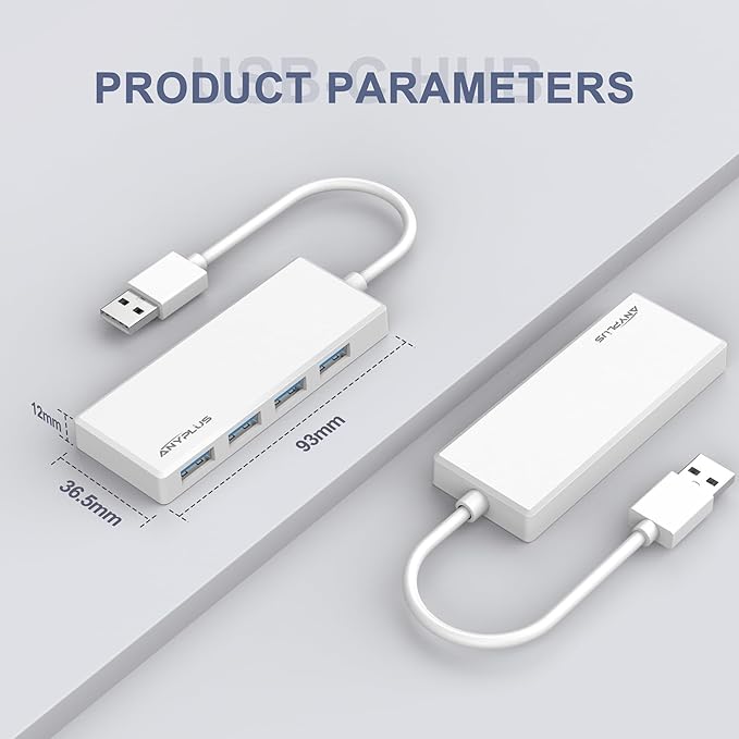 USB 3.0 Hub, Portable Slim USB Hub Adapter, 0.8 ft Multiple USB Splitter - Image 6