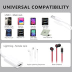 USB C to Lightning Headphone Audio Adapter, Type C Male to Female Lightning - Image 6