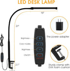 Voncerus LED Desk Lamp with Clamp, Eye-Caring Clip on Lights - Image 4