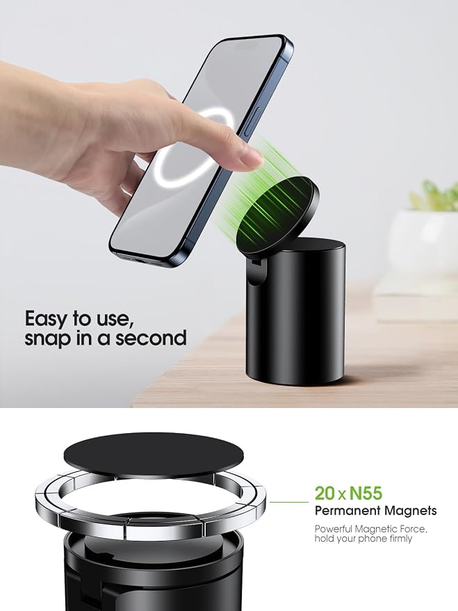 elitehood Heavy Duty Aluminum Magnetic Phone Stand, - Image 4