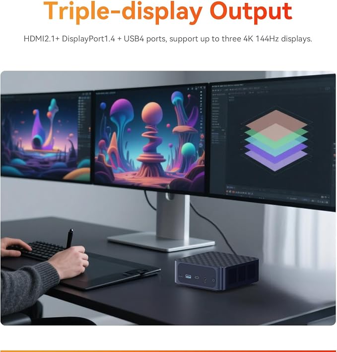 TRIGKRY Key R8 Mini PC, Ryzen 7 8745HS, 32GB DDR5 5600MHz 1TB PCIE4.0 SSD - Image 7