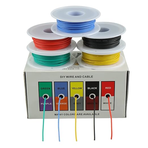 BOJACK 26 AWG Flexible Silicone Wire Electric Wire Hook up Wire Kit 300V Cables - Image 2