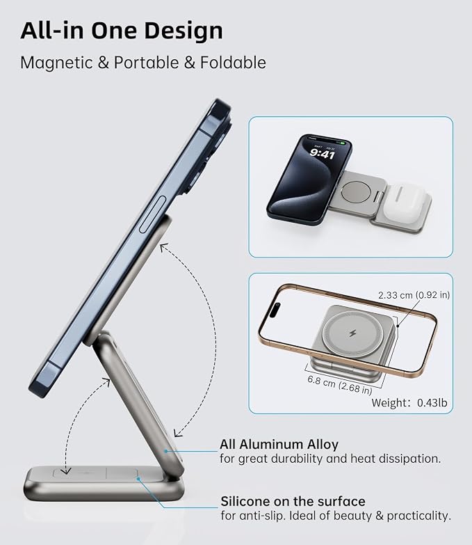 Foldable 3 in 1 Charging Station - Image 7