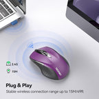 TECKNET Wireless Mouse, 2.4G Ergonomic Optical Mouse, Computer Mouse - Image 6