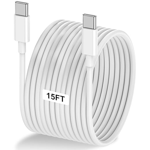 15FT 60W USB C to USB C Cable, Type C to Type C Cable, Fast Charging Cable by LOFPYE