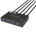 HDMI KVM Switch 1 Monitors 2 Computers 4K@60Hz, USB3.0 KVM Switches EDID by Welcometothebrandflagship