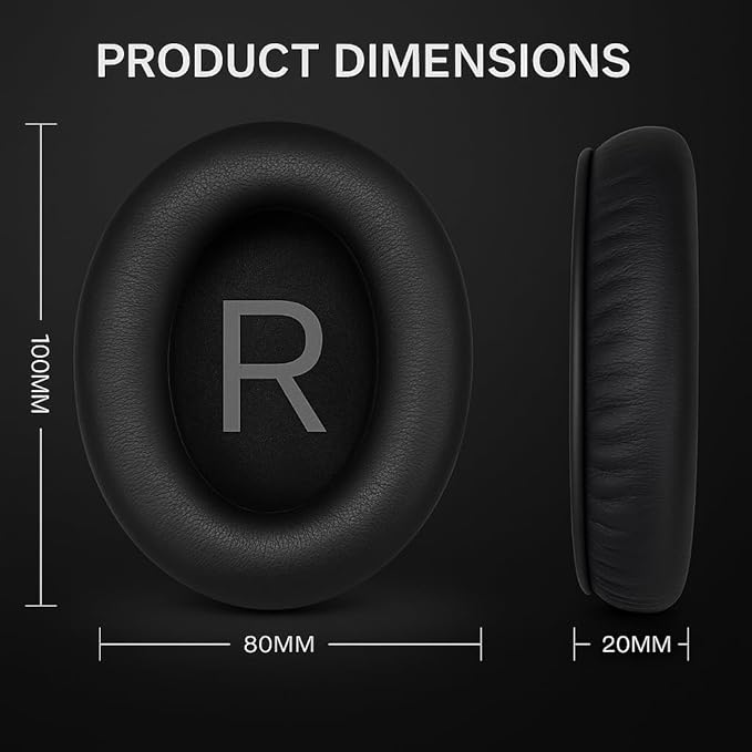 Premium Replacement Ear Pads for Bose Bose QC45– Soft Protein Leather & Memory - Image 8