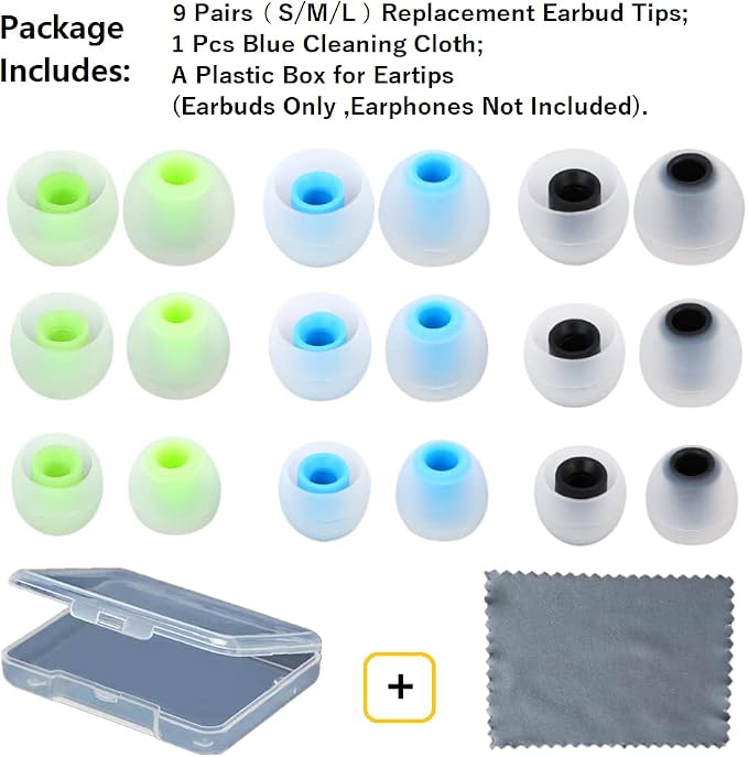 Earbuds Replacement Tips Silicone Earbud Tips Ear Gels Fit - Image 2