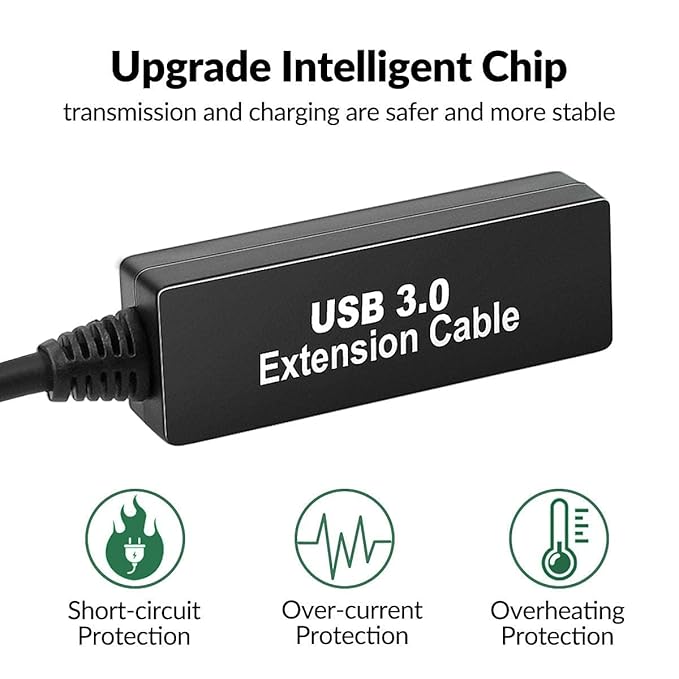 75FT USB 3.0 Active Extension Cable, USB 3.0 Extension Cord A-Male to A-Female - Image 2