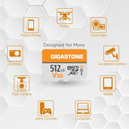GIGASTONE 512GB Micro SD Card 4-Pack, A1 V30 4K Video Recording, Surveillance - Image 4